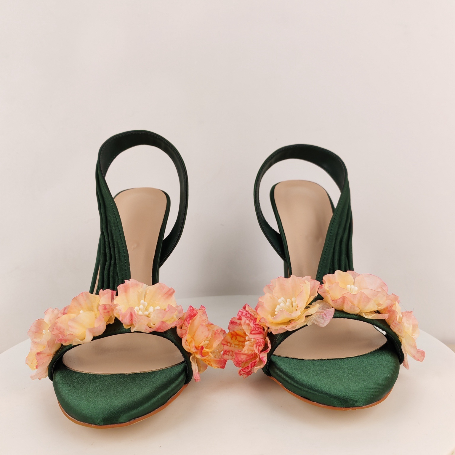 Block Heels Slingback Flowers  - огляд і ціна Slip Dress Satin
