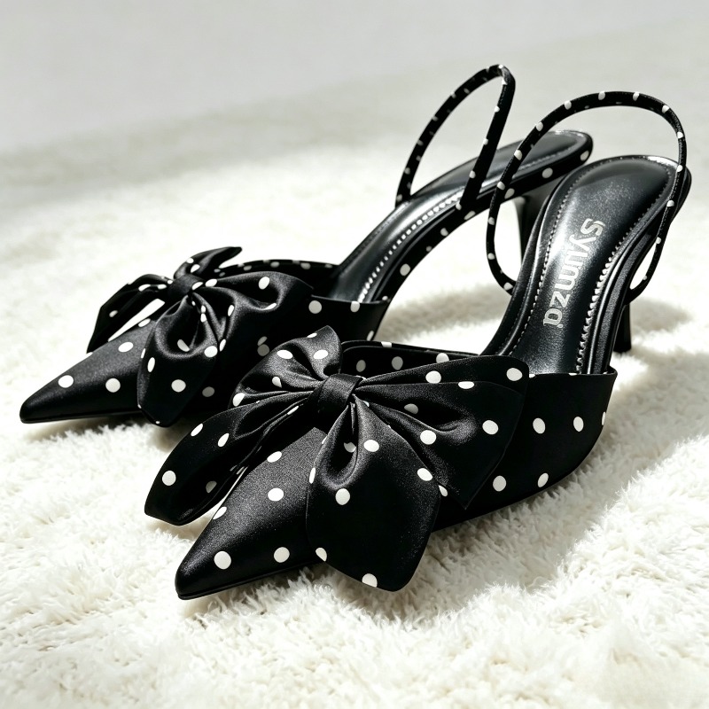 Brown Polka Dot Butterfly Knot - огляд і ціна Slip Dress Satin