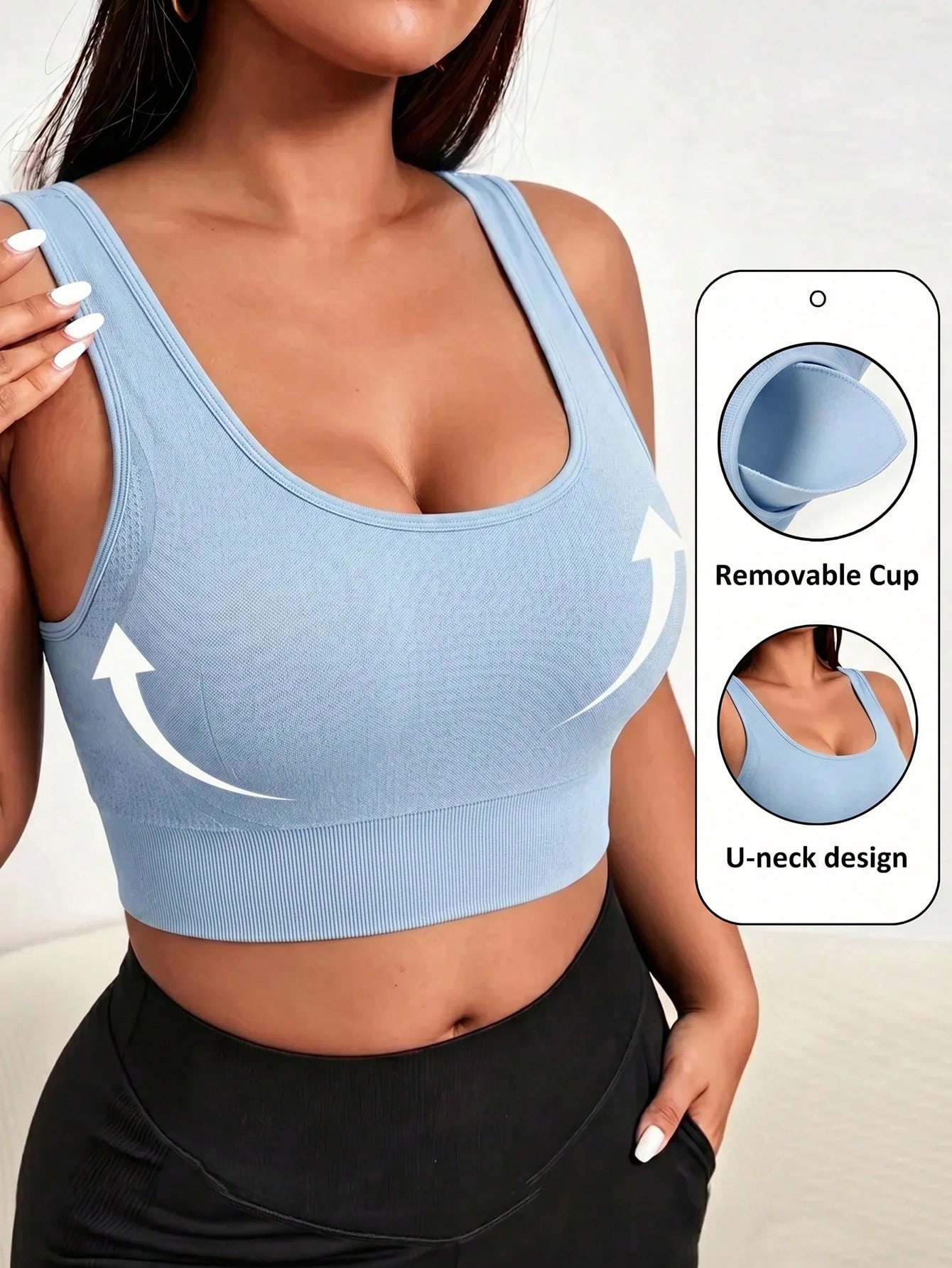 Plus Size Seamless Sports Bra  - огляд і ціна Push Up Bra Padded